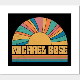 Graphic Michael Proud Name Rose Distressed Birthday Vintage Style Posters and Art